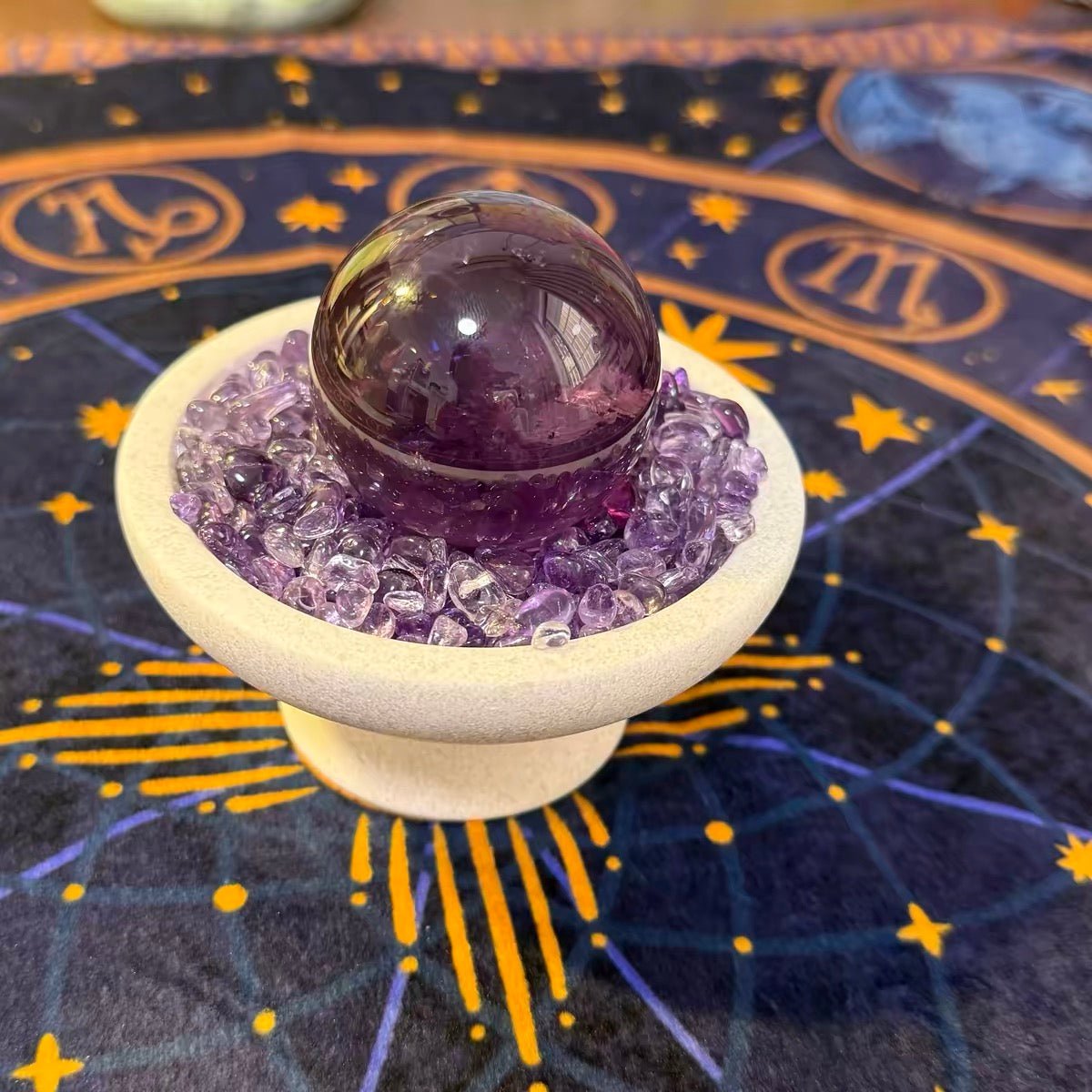 Amethyst Sphere Decor Sculpture,5.2cm