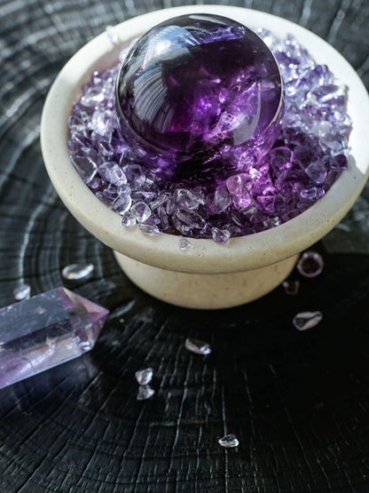 Amethyst Sphere Decor Sculpture,5.2cm