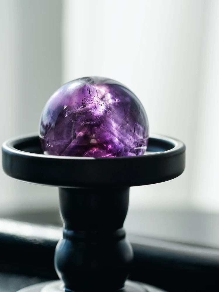 Amethyst Sphere Decor Sculpture,5.2cm