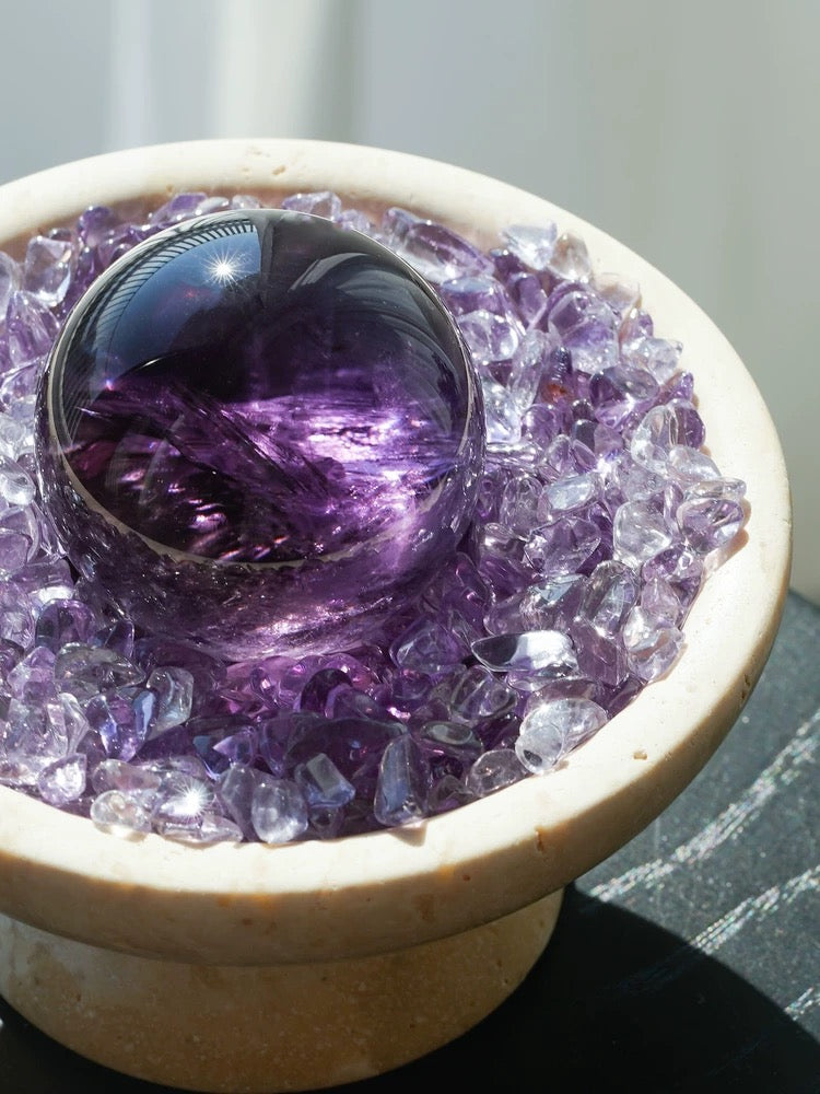 Amethyst Sphere Decor Sculpture,5.2cm